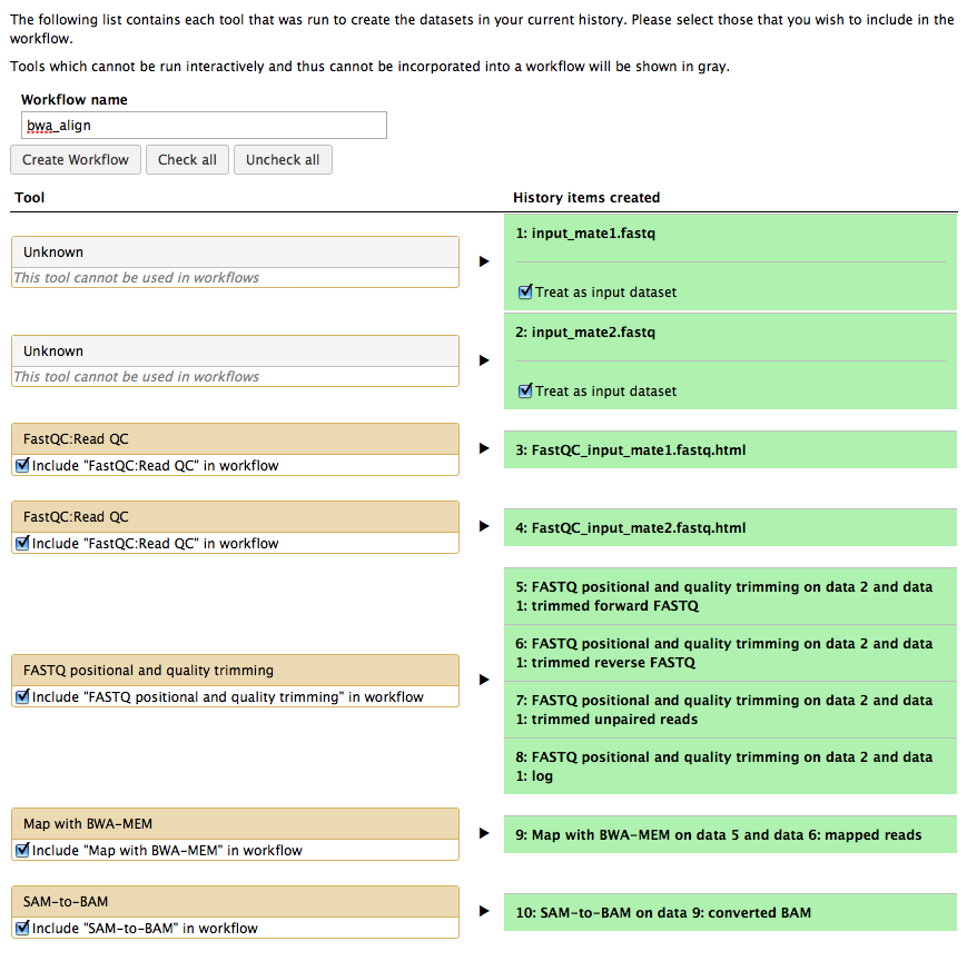 Create workflow